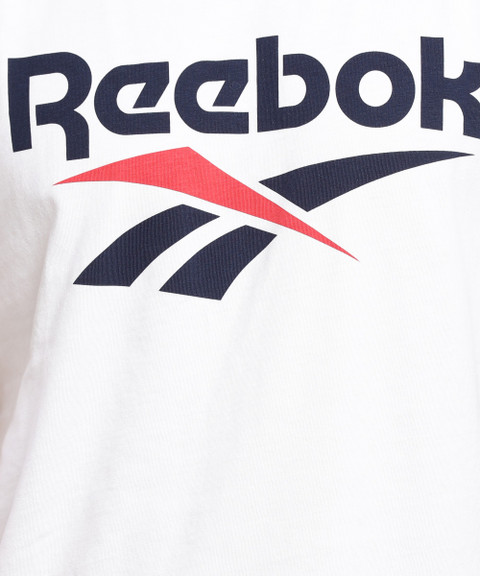 REEBOK CLASSICS Printed Men Round Neck White T-Shirt