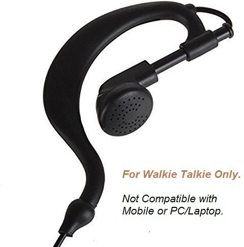 RENMAX Earpiece 2-Pin Earphone with Mic for Walkie Talkie, Pack