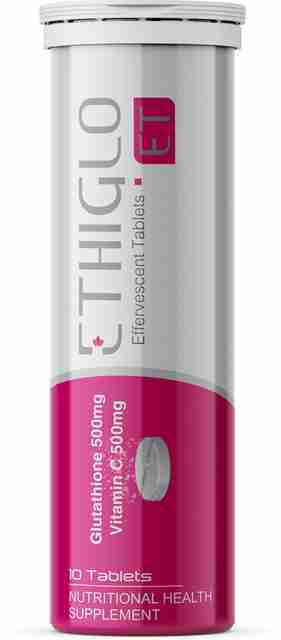 ethiglo glutathione , , ! , is now available with a powerful blend of 600mg L-Glutathione & 80mg Vitamin C, designed for brighter, more radiant skin with every fizz!, Ethiglo Tablet Sarinskin