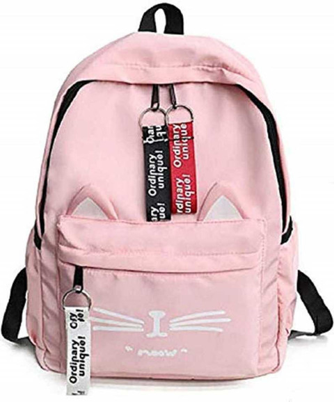 newfamous PU Leather Stylish School Bag For Girls Pink_6010 25 L