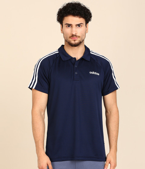 ADIDAS Sporty Men Polo Neck Blue T-Shirt Buy ADIDAS Sporty Men