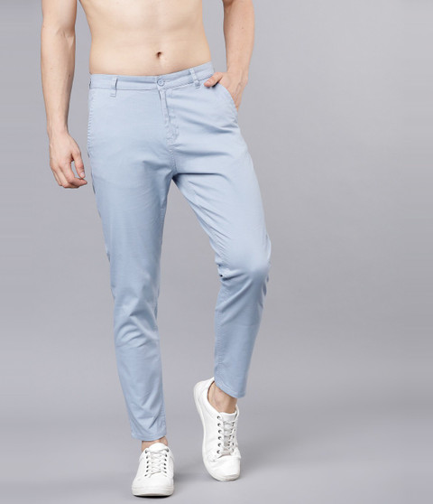 HIGHLANDER Slim Fit Men Light Blue Trousers