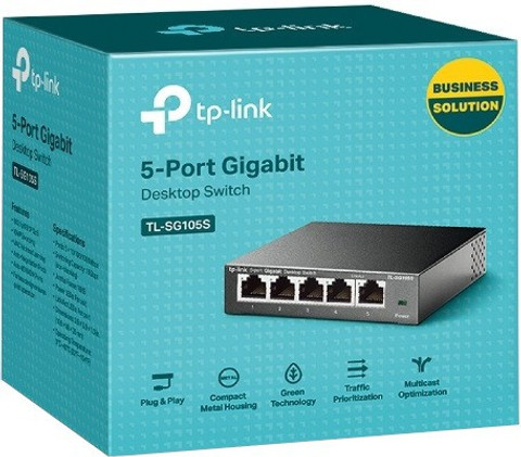 TP-Link TL-SG105S Network 5-Port 10/100/1000Mbps Desktop Switch