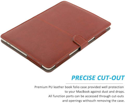 MOCA Book Cover for MacBook Pro 13 inch 2020 Release A2289 A2251 MacBook PU  Leather Folio Flip Sleeve Case Cover