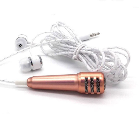 E TRADE In-Ear Attached Headphones with Mic For Recording, Singing