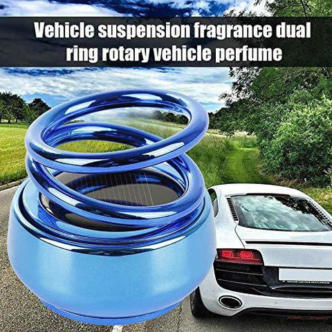 Auto Smart Look ASL1825 Car Solar Ring Air Freshener Double Loop Rotary Air  Conditioner Dashboard Air Freshener Perfume Blue Air Purifier