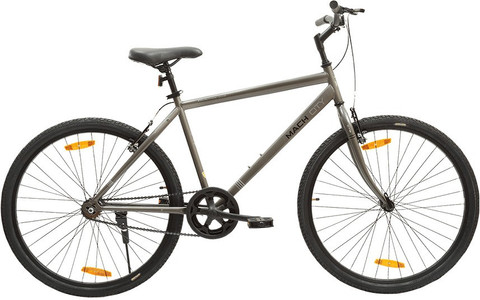 Mach City IBike Single Speed Grey inch T (inch) Hybrid Cycle/City  Bike