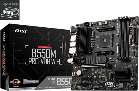 MSI B550M PRO-VDH WIFI Micro-ATX AM4 Gaming AM4Socket Micro-ATX