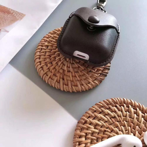 KHR Back Cover for Apple Airpods Cover Luxury Leather