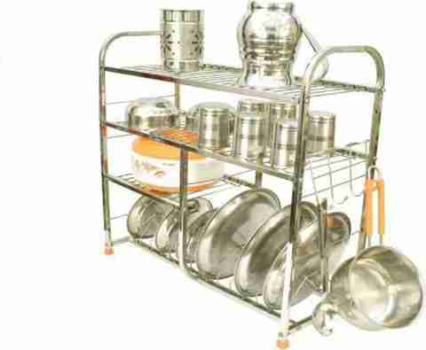 Shengshou Utensil Kitchen Rack Steel 24 X 24 Inches Wall Mount Kitchen Dish  Rack Plate Cutlery Stand Kitchen Utensils Rack Modern Kitchen
