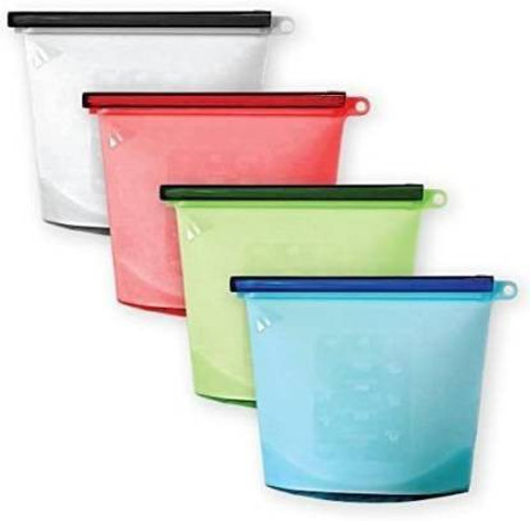 NEXT TO BUY Reusable Silicone Food Storage Bag(1000ml Each, Pack