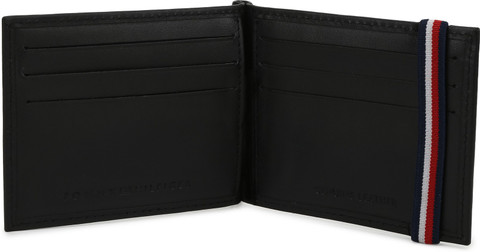 TOMMY HILFIGER Men Black Genuine Leather Money Clip Black Price