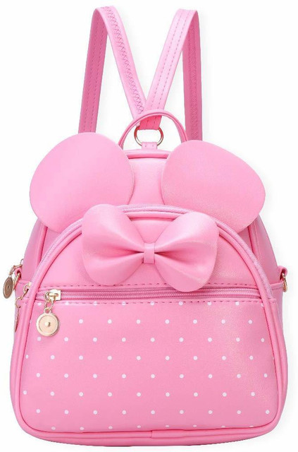 Girl Mini Side Backpack Pink Colour Bag TUGUD Girl And Women Pink