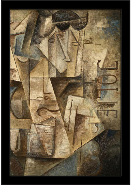 Abstarct Cubism Paper Poster Black Frame | Top Acrylic Glass Paper