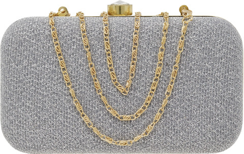 AILTINO Party Silver Clutch Silver Price in India