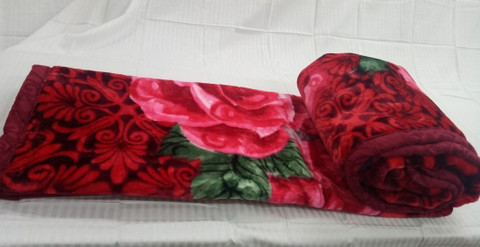 Signature Floral Double Mink Blanket for Heavy Winter
