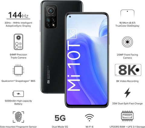 Mi 10T (128 GB Storage, 6 GB RAM) Online at Best Price On Flipkart.com