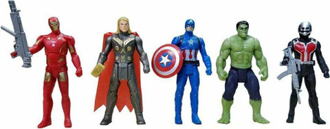 VARNA Avengers Toys Set Captain America, Ironman, Hulk, Ant Man and Thor  Infinity War Action Hero Collection