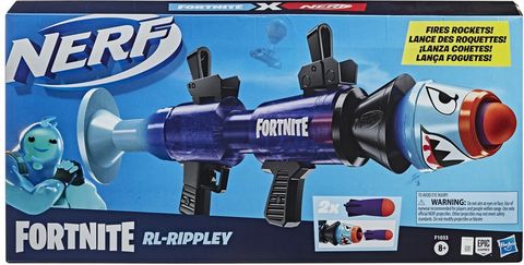 Nerf Fortnite RL-Rippley Blaster, Fires Big Foam Rockets, Includes