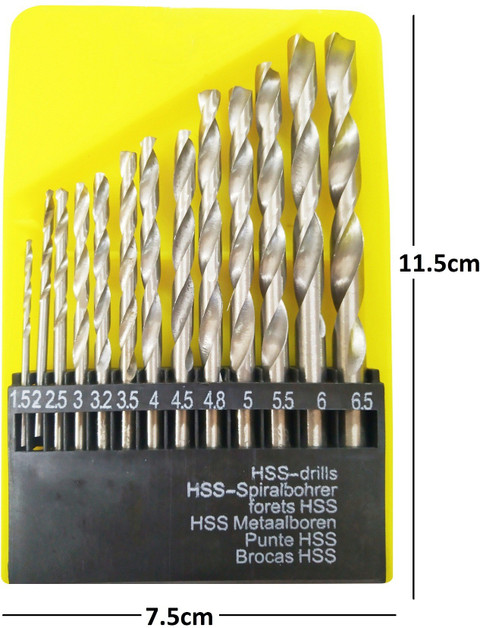 Inditrust Heavy duty 13pc hss good for wood and steel drill bit