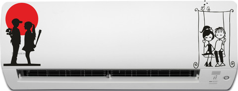 Aalam Designs 30 cm Multi Color Decorative Air conditioner Sticker - AC ...