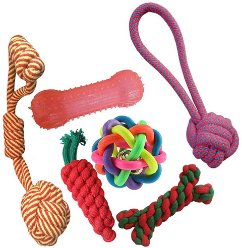 Pet Needs Dog Toys,6 Pack Puppy Chew Toys Gift Sets,Interactive