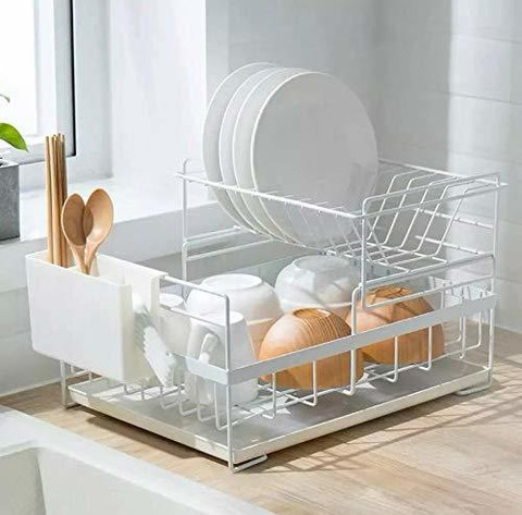 HomeCloud Dish Drainer Kitchen Rack Steel Utensils Stand/Dish Rack