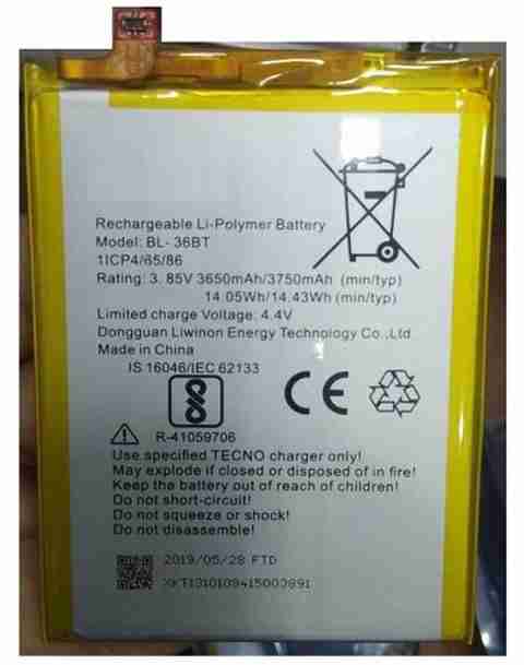 APTIVOS Mobile Battery For Tecno CM CA6, Tecno iAir Plus (BL