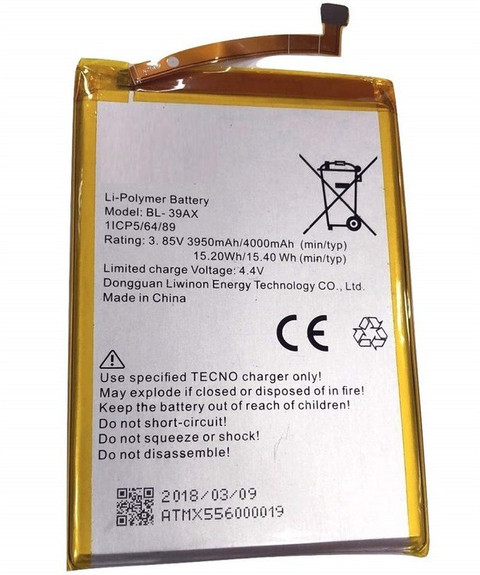 APTIVOS Mobile Battery For Infinix Hot Pro X5511B X556 X557 (BL-39AX)  4000 mAh