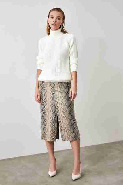 Trendyol Maglione Donna Regular Fit Girocollo Basic, Maniche Lunghe In Maglia, 80% Acrilico 20% Poliestere, Fucsia - 3