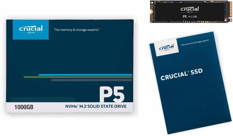 Crucial P5 500 GB Desktop Black PCIe NVMe Internal Solid State