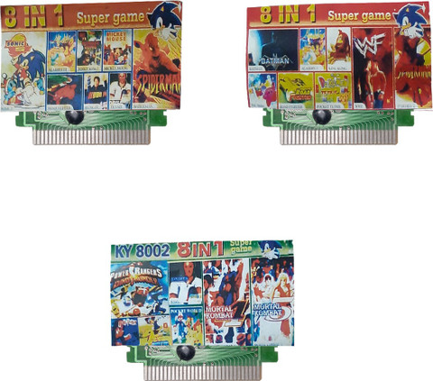 【m.h】ケビンス　グッズ　セット VK MART 8 Bit Tv Video Game Cassettes Games Included SONIC, BATMAN