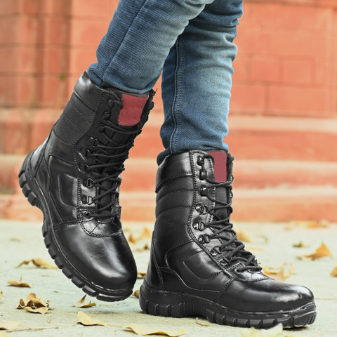 HYKEN LEATHER COMBAT ARMY BOOT SHOES/ARMY SHOES/DMS SHOES FOR MEN Boots For  Men