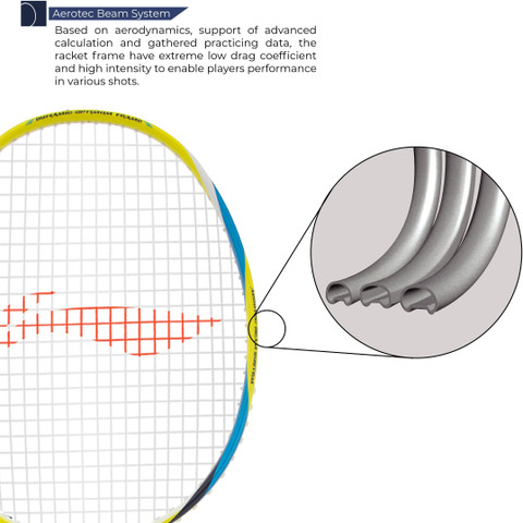 LI-NING G-FORCE PRO 2600 Yellow, Blue Strung Badminton