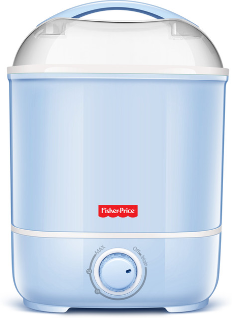 FISHER-PRICE SteamMax Bottle Sterilizer for Baby Milk Bottles and  Accessories Slots