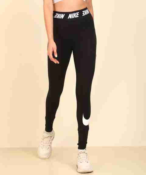 NIKE Solid Women Black Tights Buy NIKE Solid Women Black Tights
