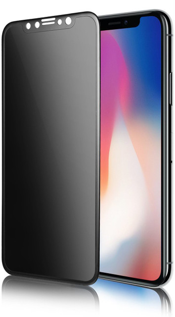 Mobilive Edge To Edge Tempered Glass for Apple iPhone X Anti-Spy