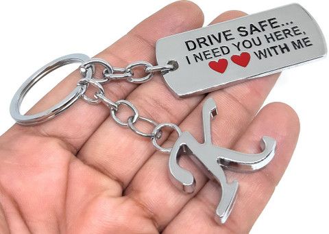 Aura Romantic Drive Safe Gift Keyring For Husband Boy Friend Him
