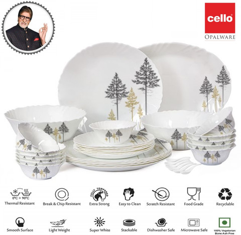 Indiamart Cello Opalware Dinner Set 45 Pieces Cello Pack Of 33