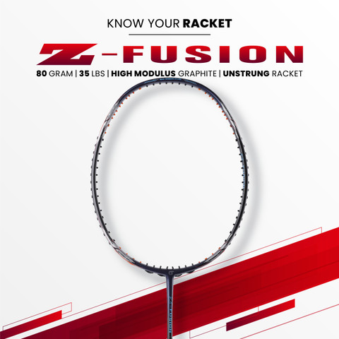 apacs Z-Fusion (35LBS, 80G) Black, Blue Unstrung Badminton