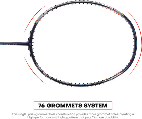 apacs Z-Fusion (35LBS, 80G) Black, Blue Unstrung Badminton Racquet