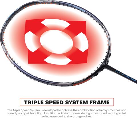 apacs Z-Fusion (35LBS, 80G) Black, Blue Unstrung Badminton Racquet