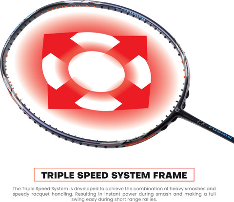 apacs Z-Fusion (35LBS, 80G) Black, Blue Unstrung Badminton Racquet