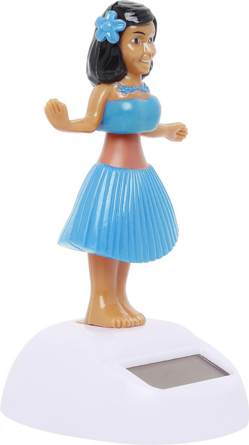 VOILA Solar Powered Dancing Hula Girl Swinging Bobble Doll for Car  Dashboard Decorative Showpiece 10 cm