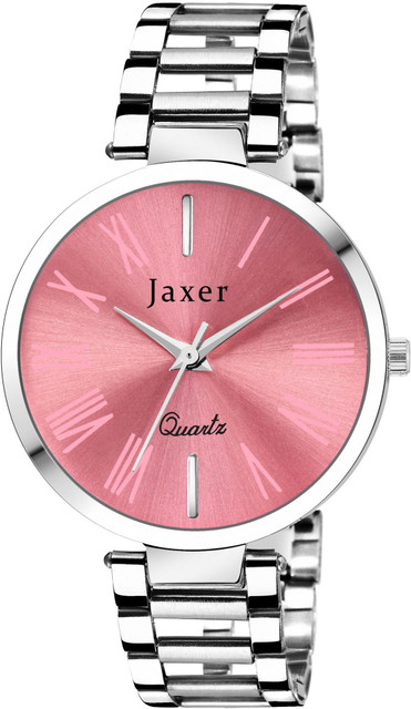 Jaxer Party Pink Dial Steel Chain Analog Watch For Women Buy