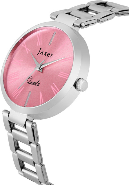 Jaxer Party Pink Dial Steel Chain Analog Watch For Women Buy