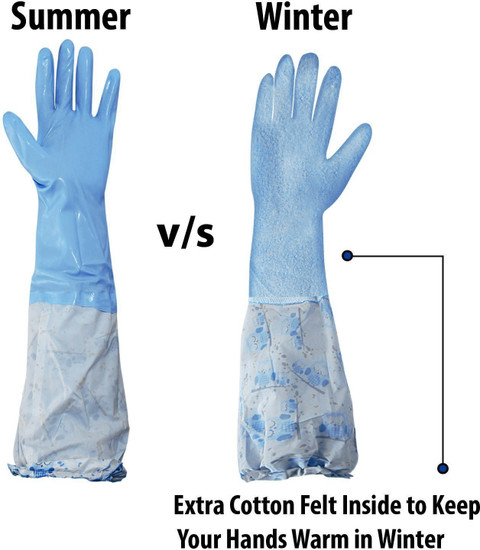 Giffy ® Reusable Inner Fleece-lined Winter Warm Cleaning PVC