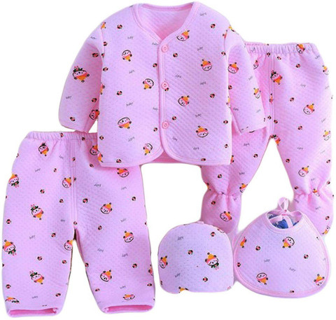 Alya New Born Baby Winter Wear Baby Clothes 5Pieces Sets Cartoon