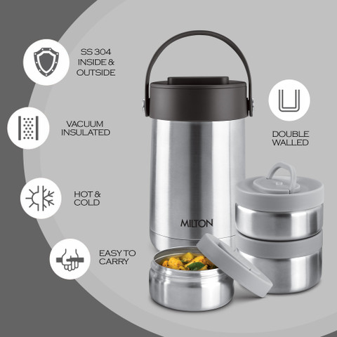 Flipkart.com | MILTON Glamour Thermos steel Stainless Steel Tiffin