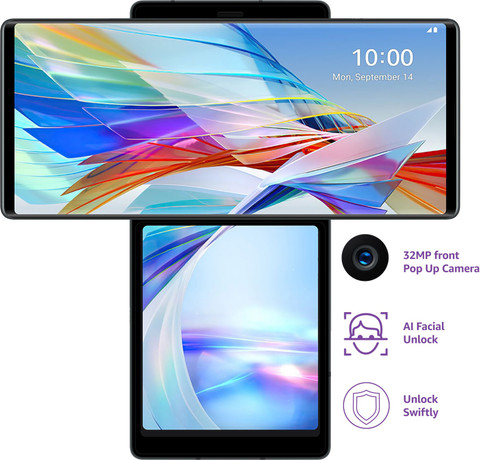 LG WING LM-F100N 128GB SIMフリー オーロラグレー LG Wing (128 GB Storage, 8 GB RAM) Online at Best Price On